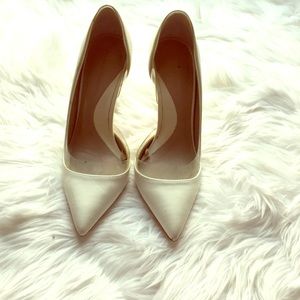Zara white high heels